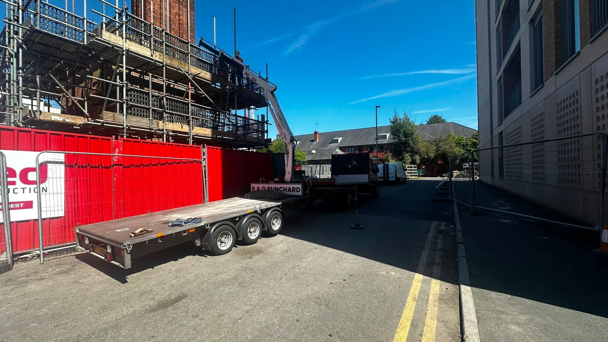 R & O Punchard vehicles working on site
