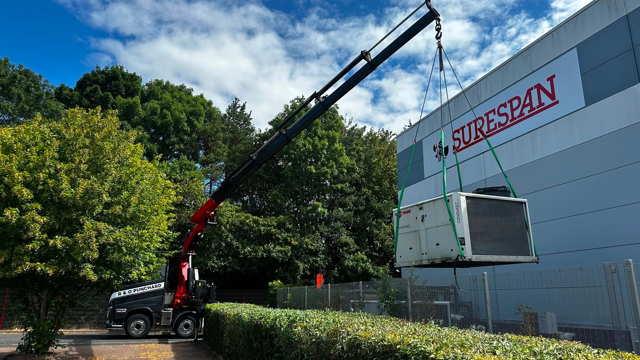 R & O Punchard low loader with industrial generators