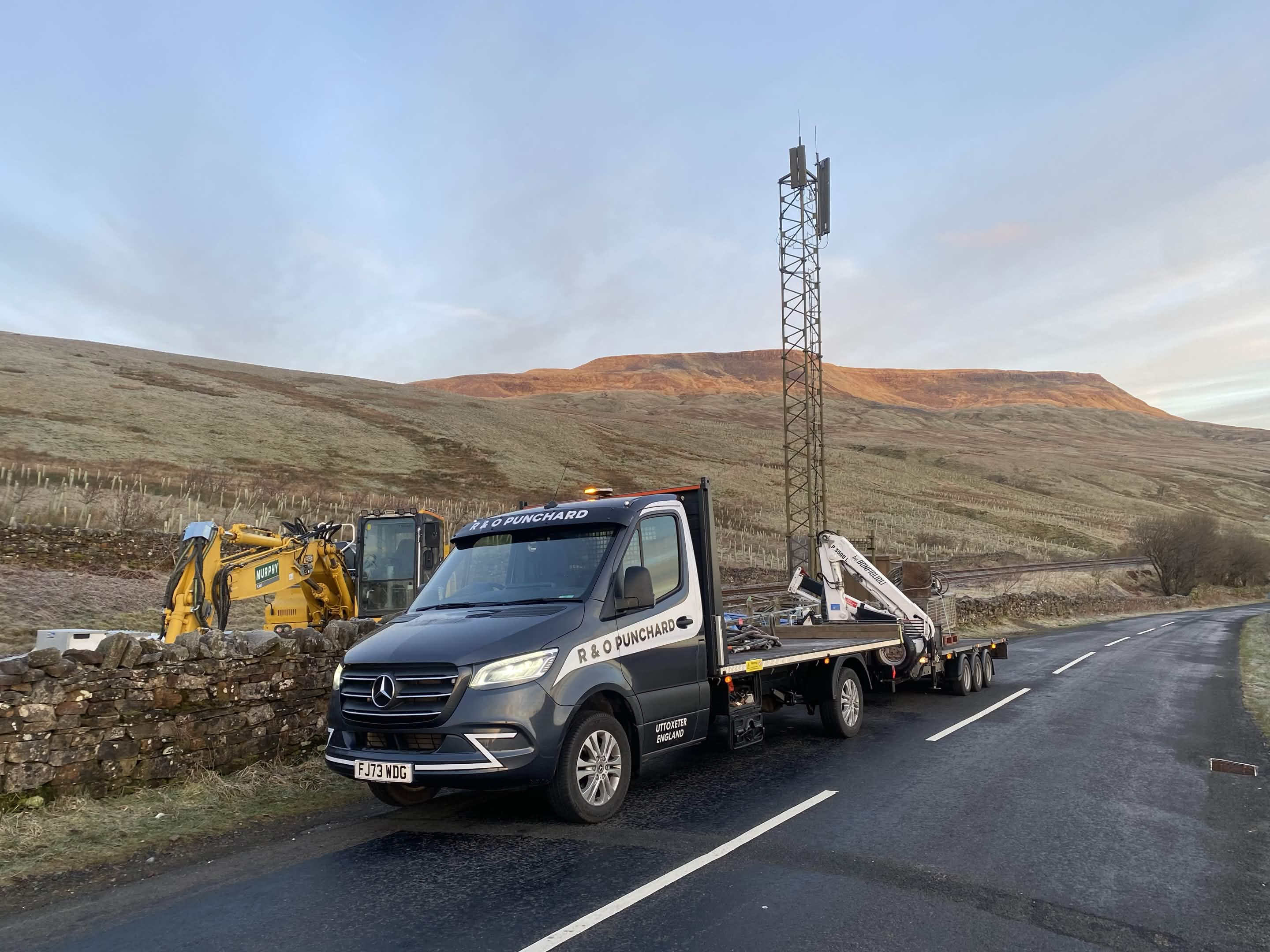 R & O Punchard supporting telecoms infrastructure in rural terrain